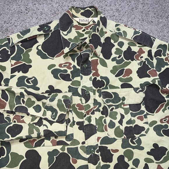 Walls Other - Vintage Walls Duck Camo Button Up Shirt Sz Men's L USA Made Hunting Fishing 80s